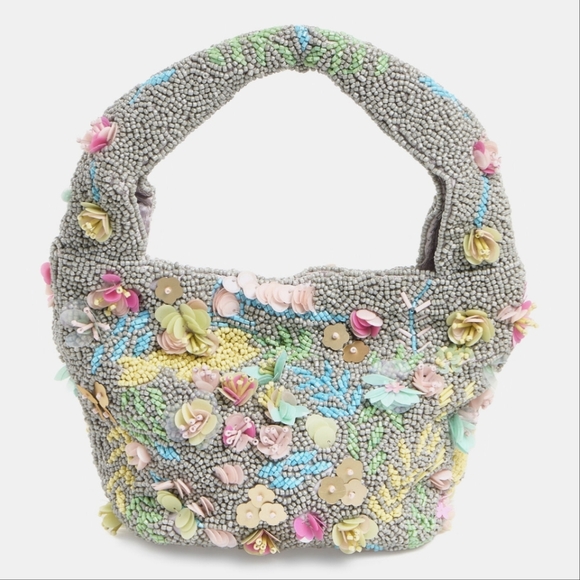 Viral Beaded Floral Handbag - Picture 1 of 6